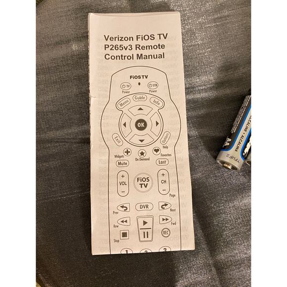 Verizon Fios TV P265v3 Remote Control New no bag w inst and batteries smudged - Picture 4 of 5